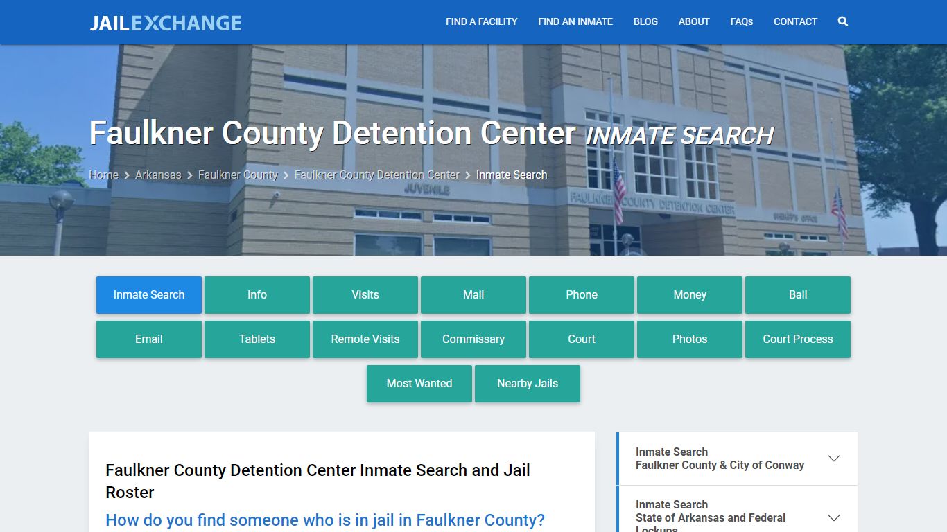 Faulkner County Detention Center Inmate Search - Jail Exchange